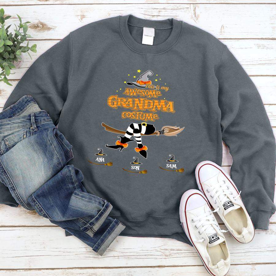 Personalized This Is My Awesome Grandma Custume Kids Names Sweatshirt