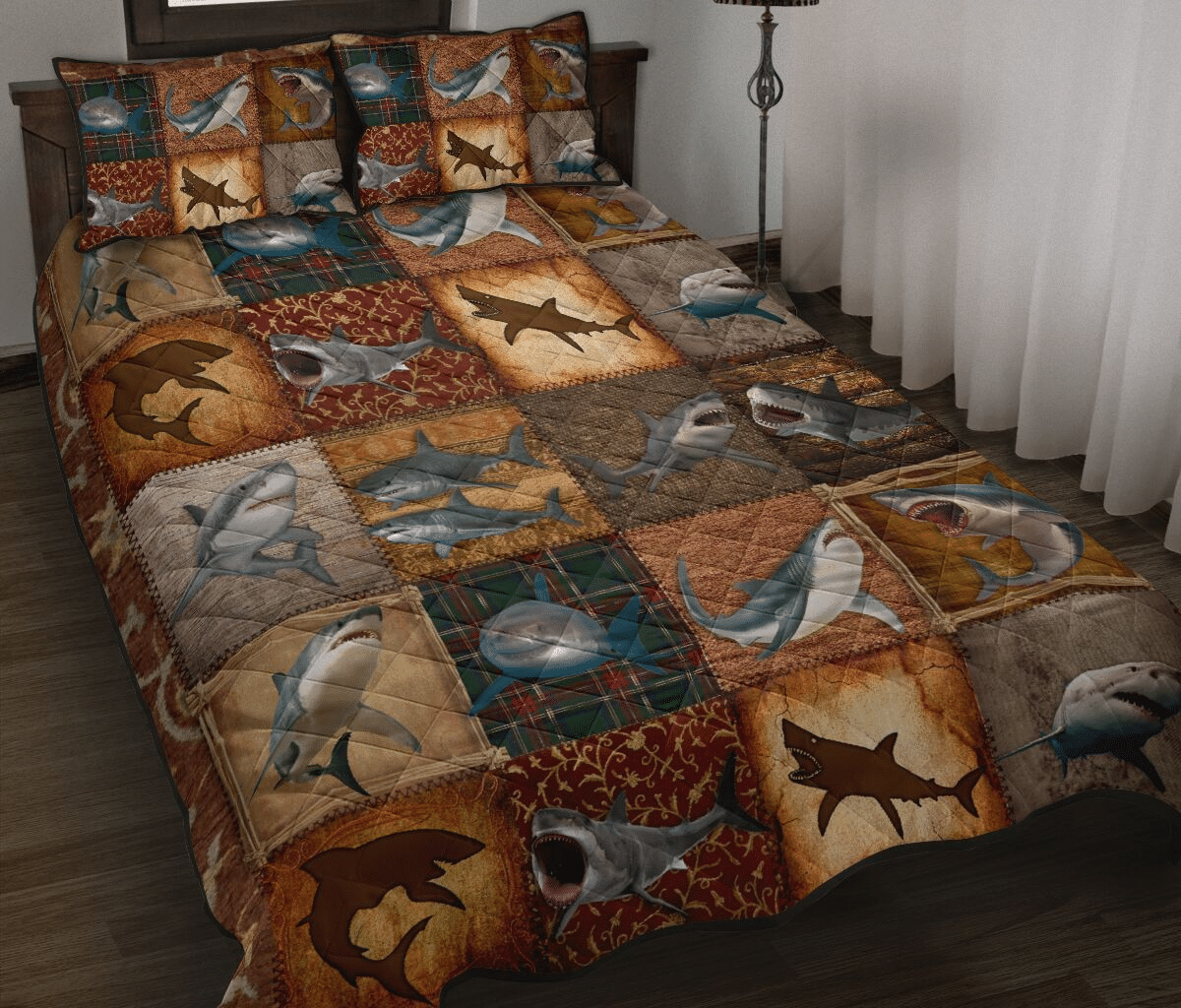 Shark Old Style Quilt Bed Set