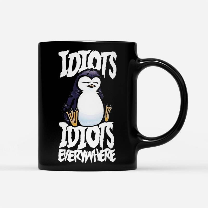 Penguin Idiots Idiots Coffee Mug