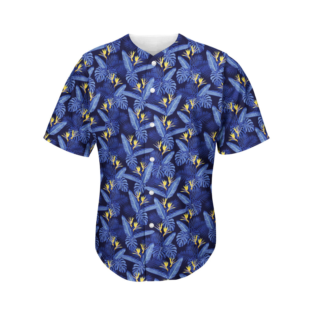 Blue Hawaii Tropical Pattern Print Baseball Jersey Ha33623