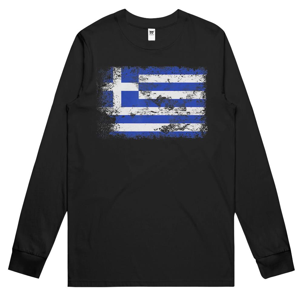 Greek Flag Hellenic Hellenes Tee1 Long Sleeve T Shirts