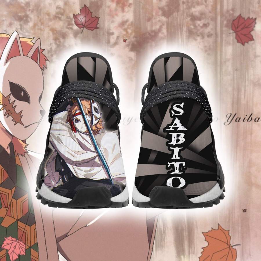 Demon Slayer Shoes Sabito NMD Sneakers Custom Skill Anime Shoes