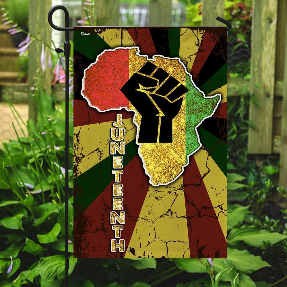 Proud Juneteenth African Customize Design, Personalized Garden Flag, House Flag Double Sided, Home Design Outdoor Porch