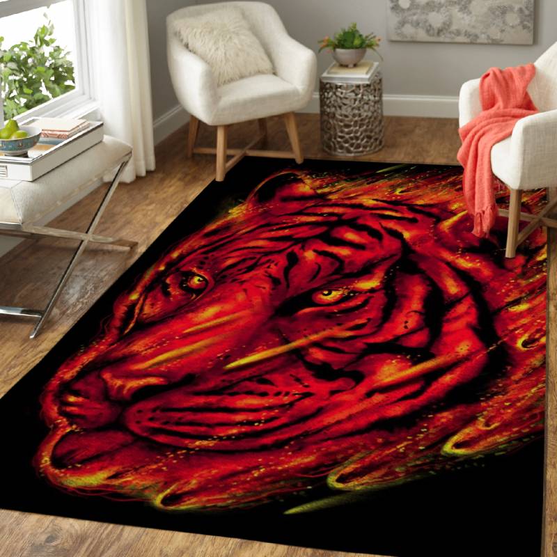 Tiger Ball – Animals Area Rug Carpet