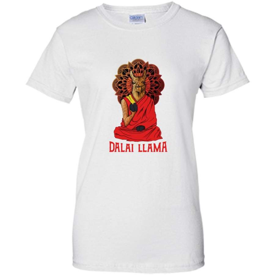 Dalai LLama Yoga Sunset Design Classic Vintage Retro – Gildan Women Shirt