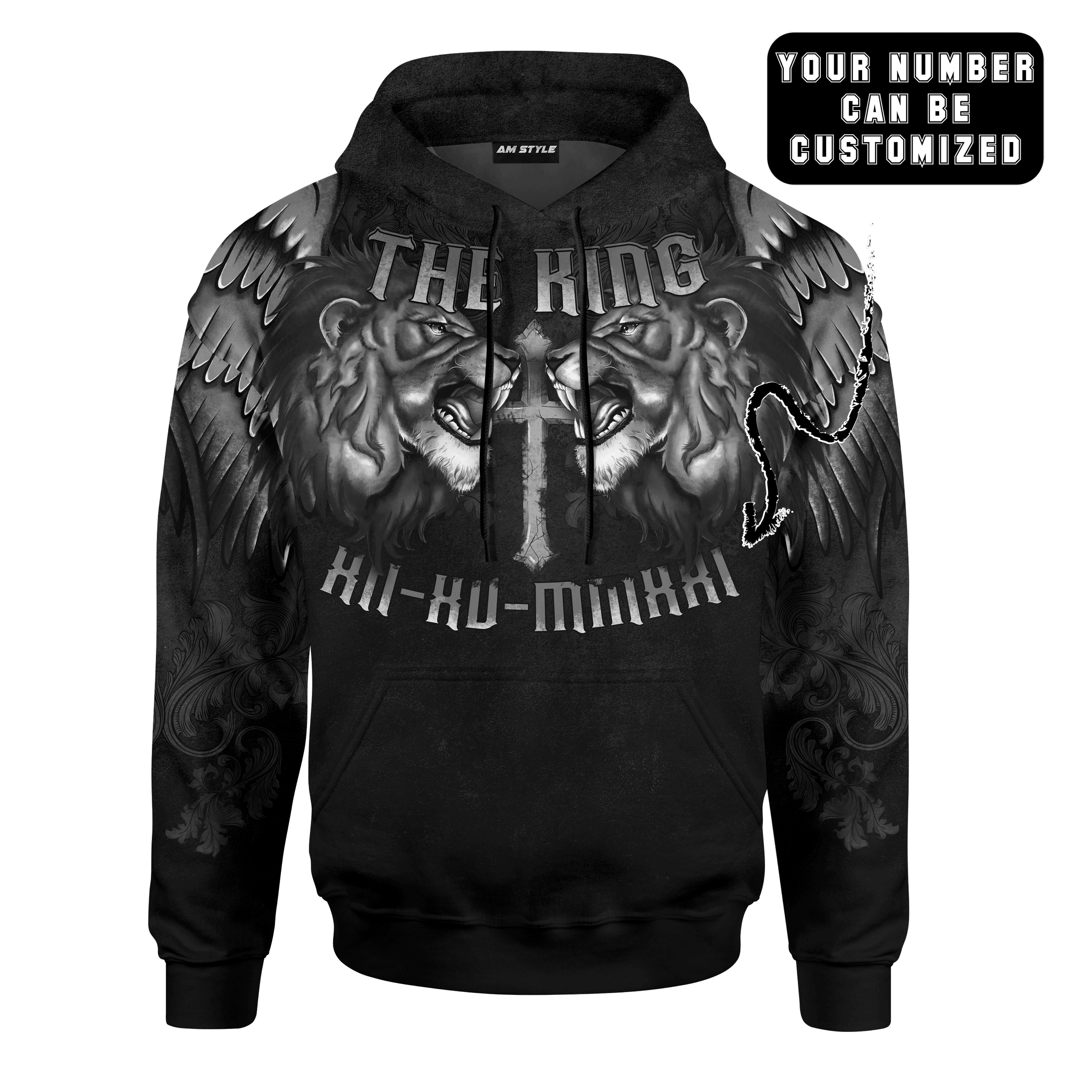 The King Jesus Lion Tattoo Customized 3D All Over Printed Hoodie