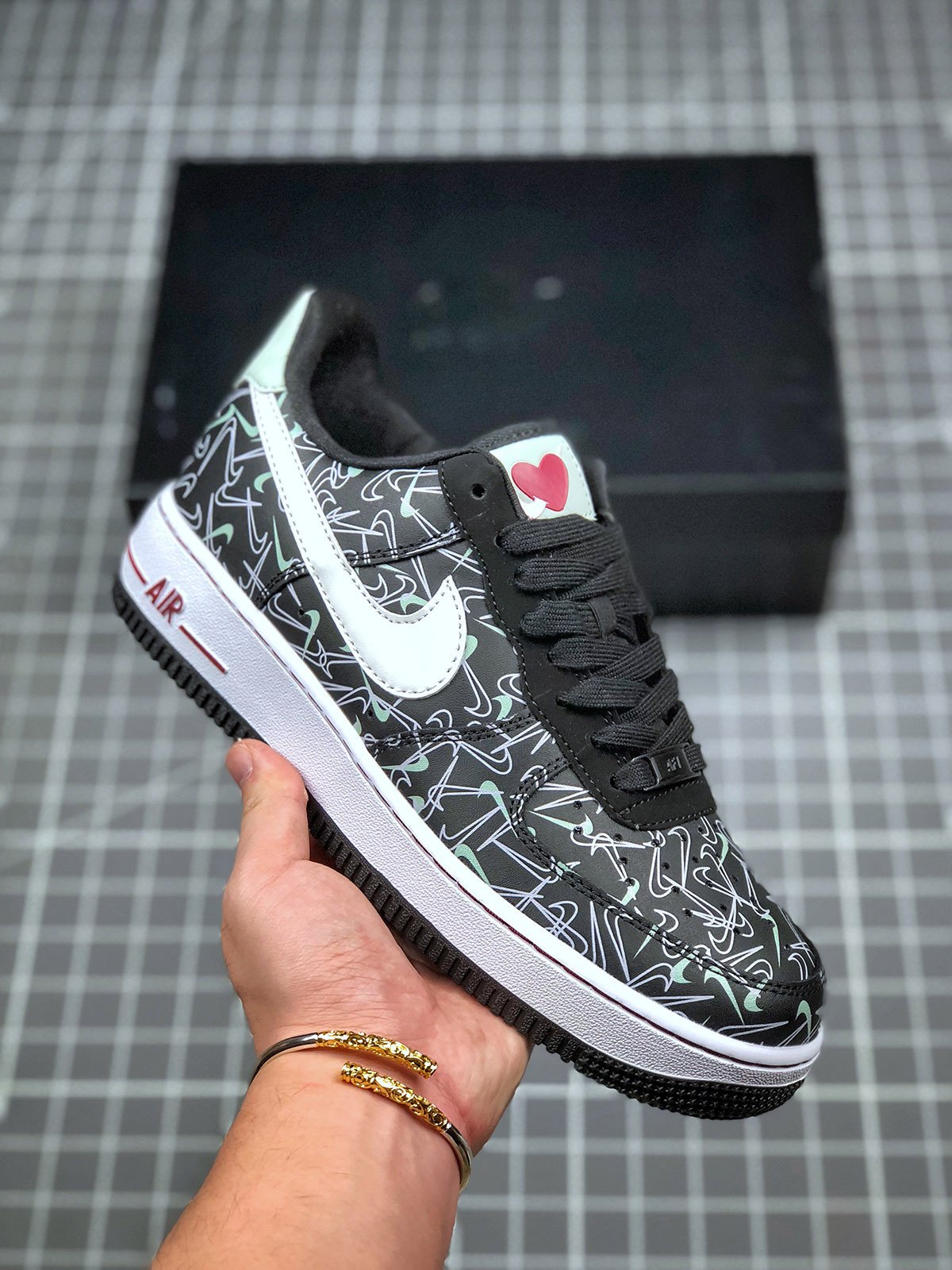 Nike Air Force 1 Low Valentine s Day Black White BV0319-002 5340371