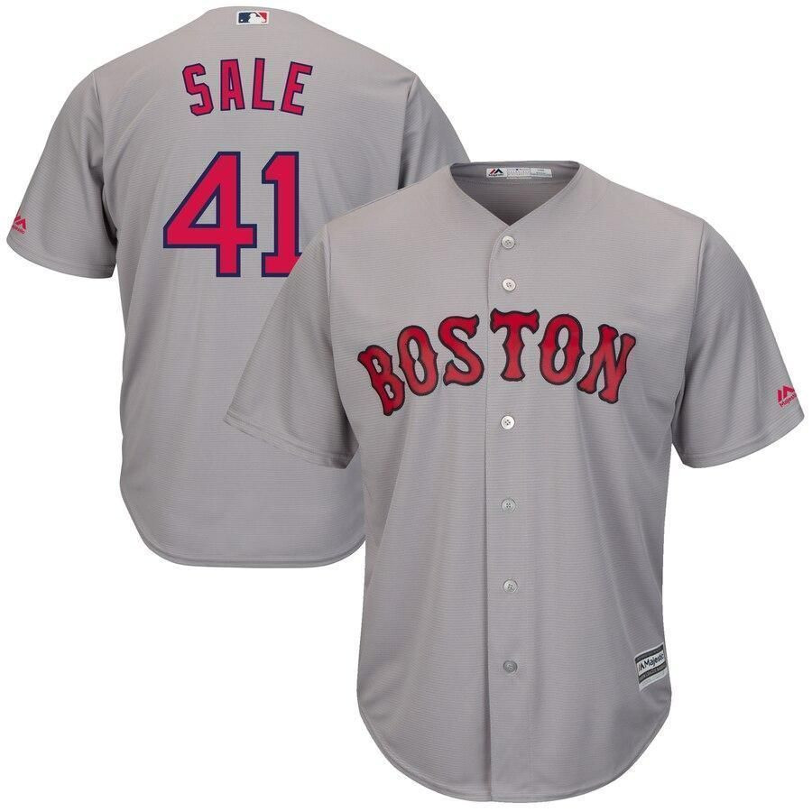 Chris Sale Boston Red Sox Road Cool Base Jersey – Gray