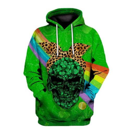 St Patrick Day Skull Leopard All Over Print