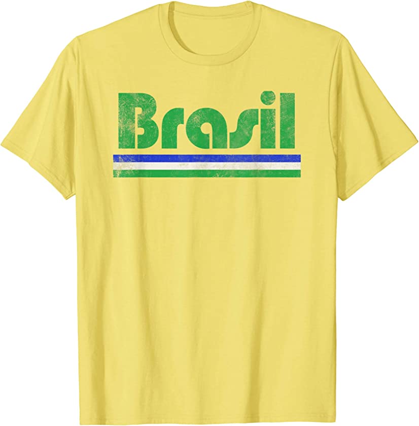 2020 Brasil Brazil Fan Retro Vintage Flag T-Shirt T-Shirt