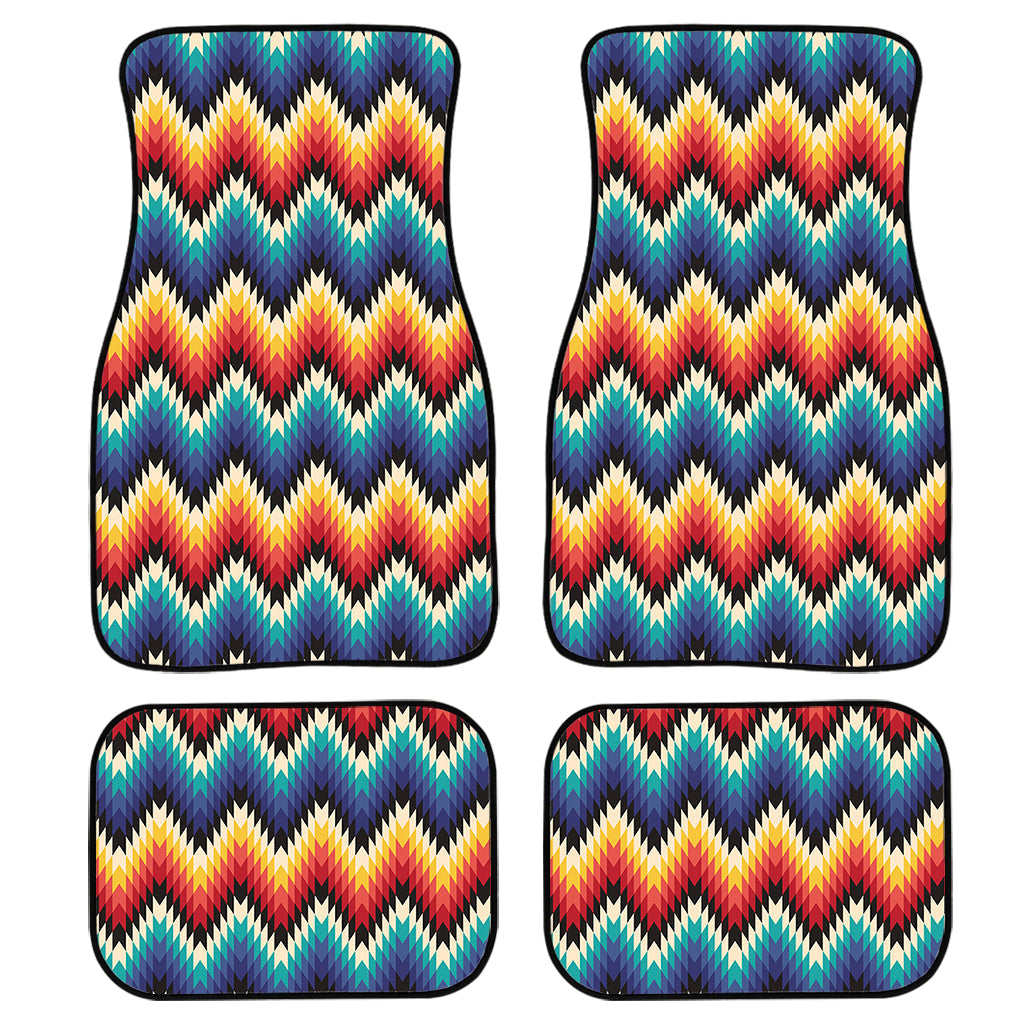 Native Tribal Inspired Pattern Print Front And Back Car Floor Mats, Front Car Mat