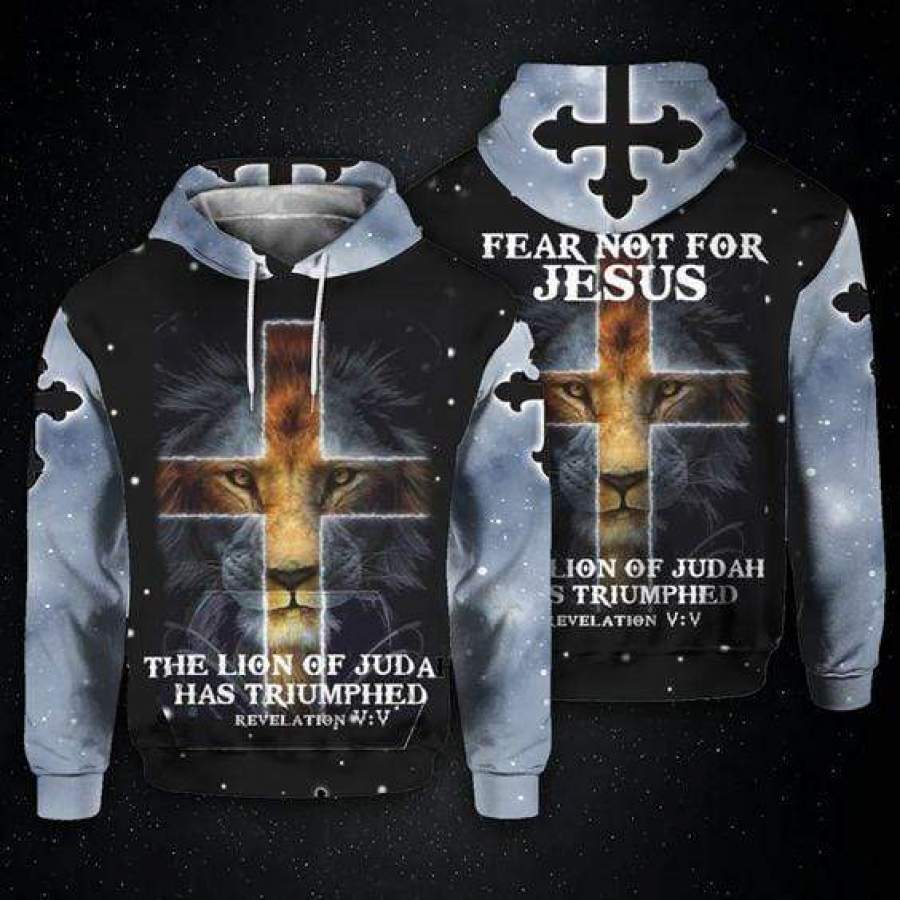 The Lion Of Judah Jesus Hoodie 3D All Over Print