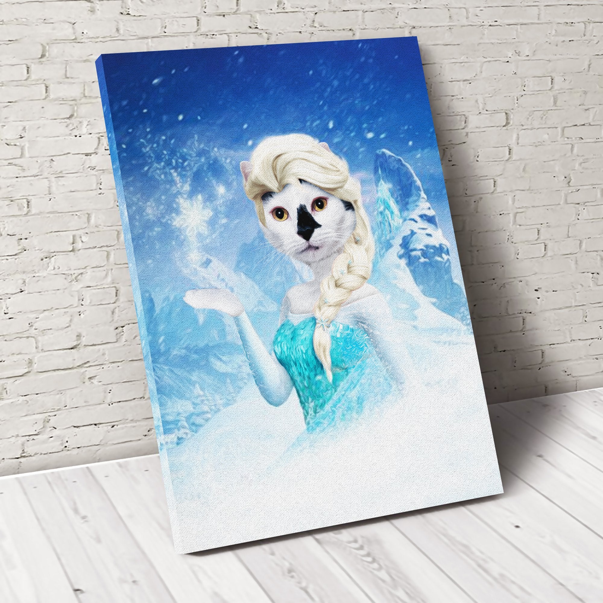 The Elsa, Pet, Dog, Cat Personalized Photo Upload Yourself, Relatives Custom Canvas, Poster Wall Art