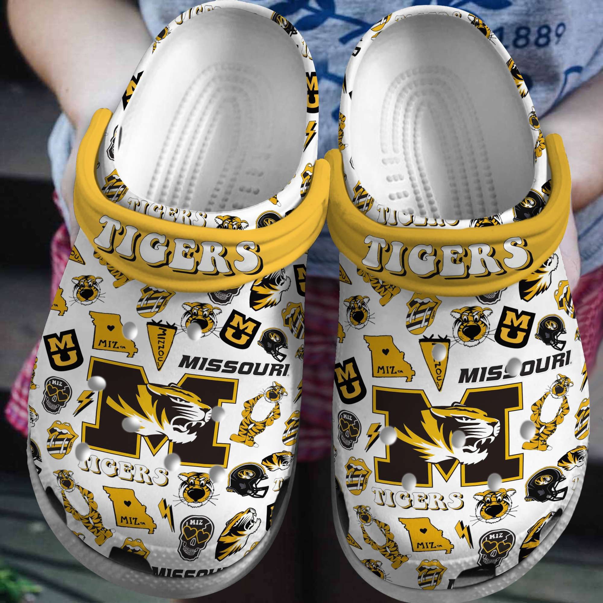 Missouri Tigers NCAA Sport Crocss Crocband Clogs Shoes Comfortable For Men Women and Kids