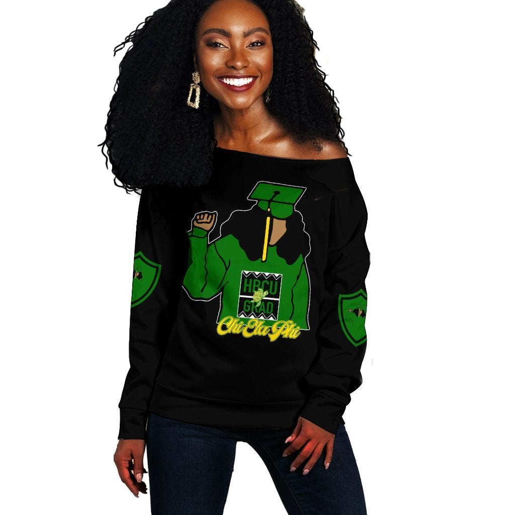 Wonder Print Shop Sweatshirt – Chi Eta Phi Hbcu Style Off Shoulder