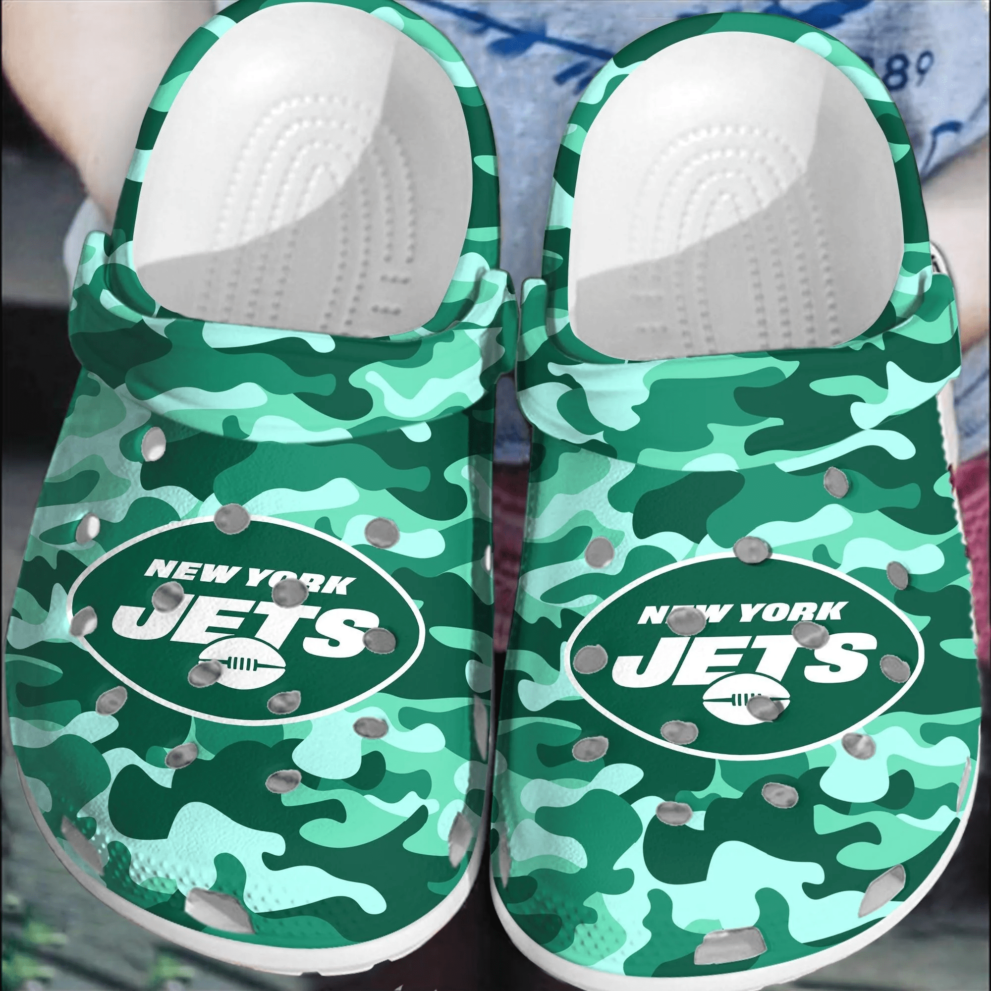 NFL New York Jets Football Crocss Comfortable Clogs Crocband Shoes For Men Women