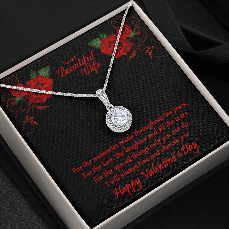 Valentine Necklace For Wife, Valentine’S Gift For Wife, Valentine’S Necklace, Eternal Hope Necklace For Wife