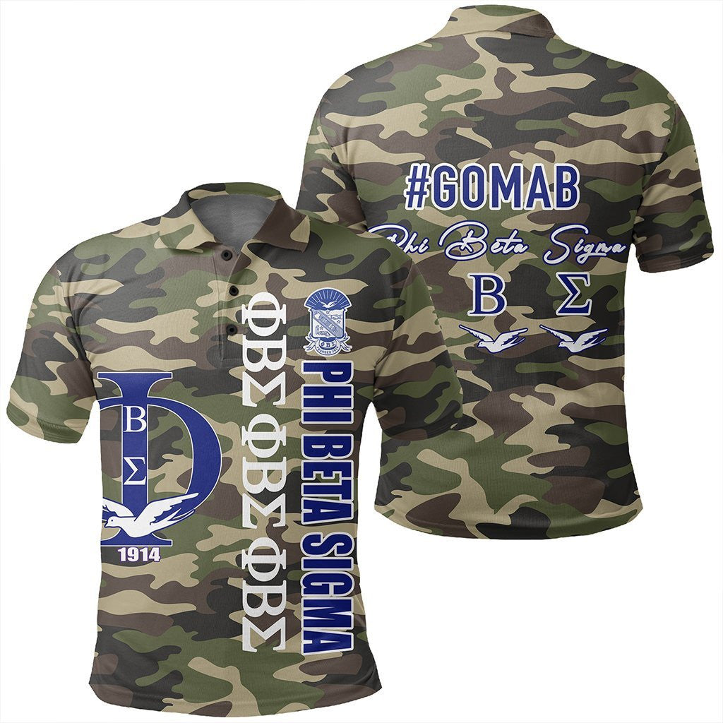 Fraternity Polo – Phi Beta Sigma Camouflage Style Polo Shirt