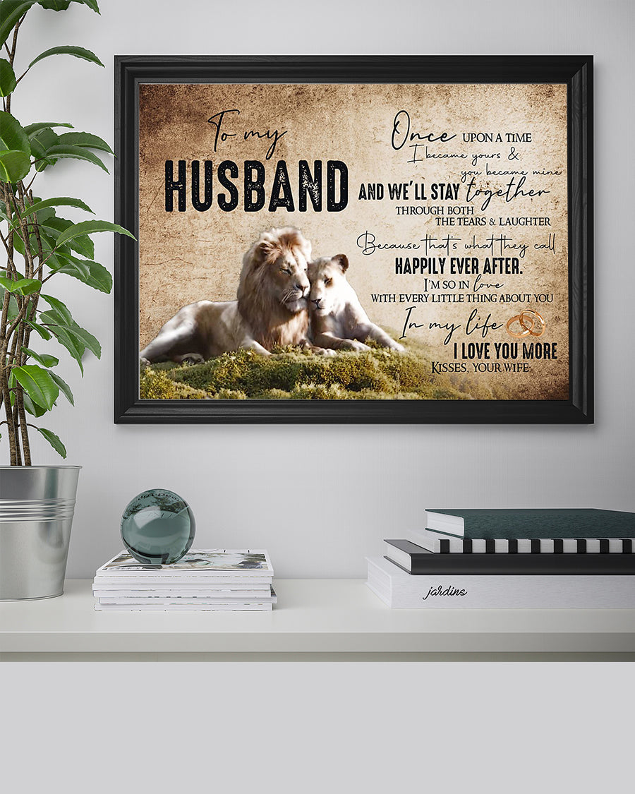 Love Poster – To My Husband Poster – Lion Couple Every Little Things About You – Anniversary Gift Poster 131