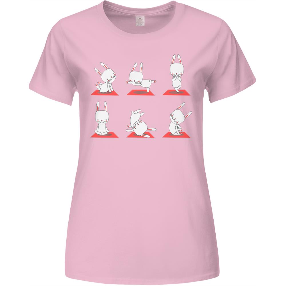 Bunny Yoga Funny Rabbits In Yoga Poses Easter Essential Premium Womens Tshirts