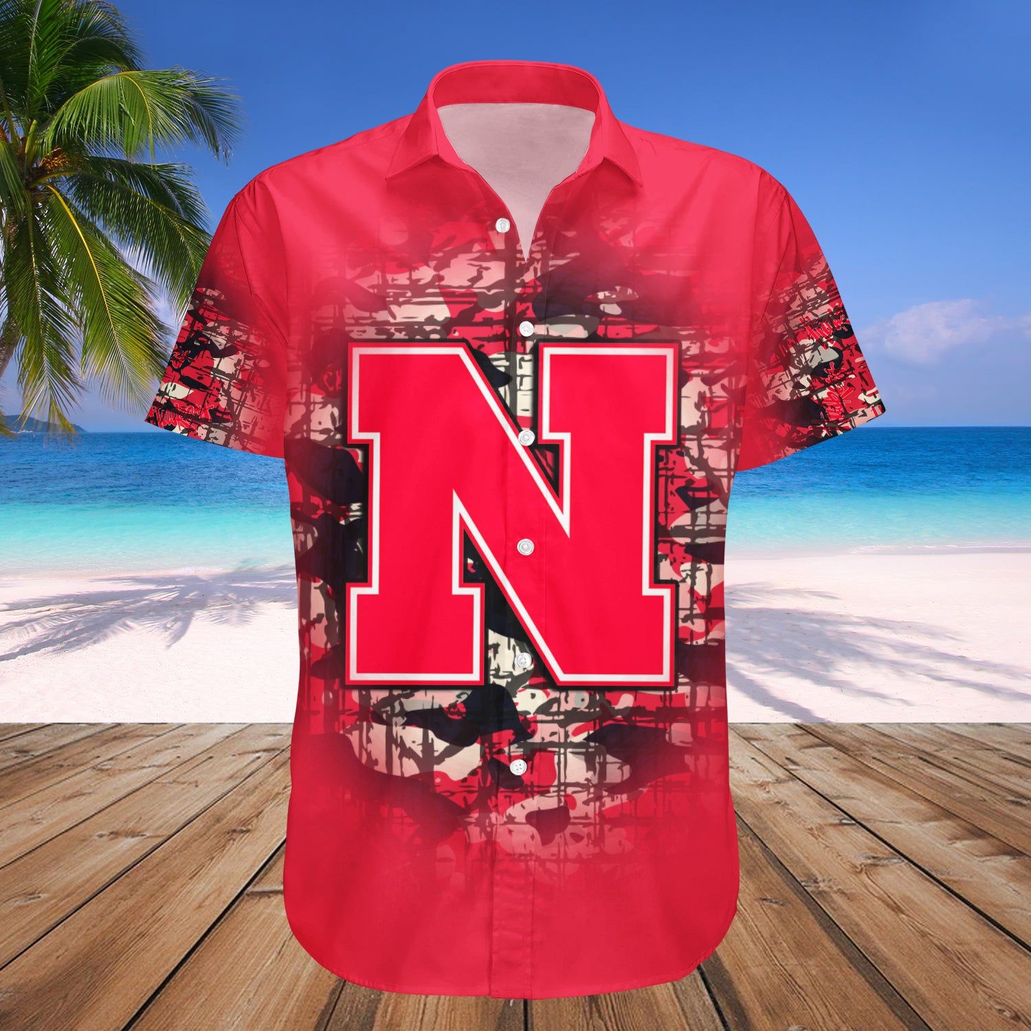 Nebraska Cornhuskers Hawaii Shirt Camouflage Vintage – NCCA