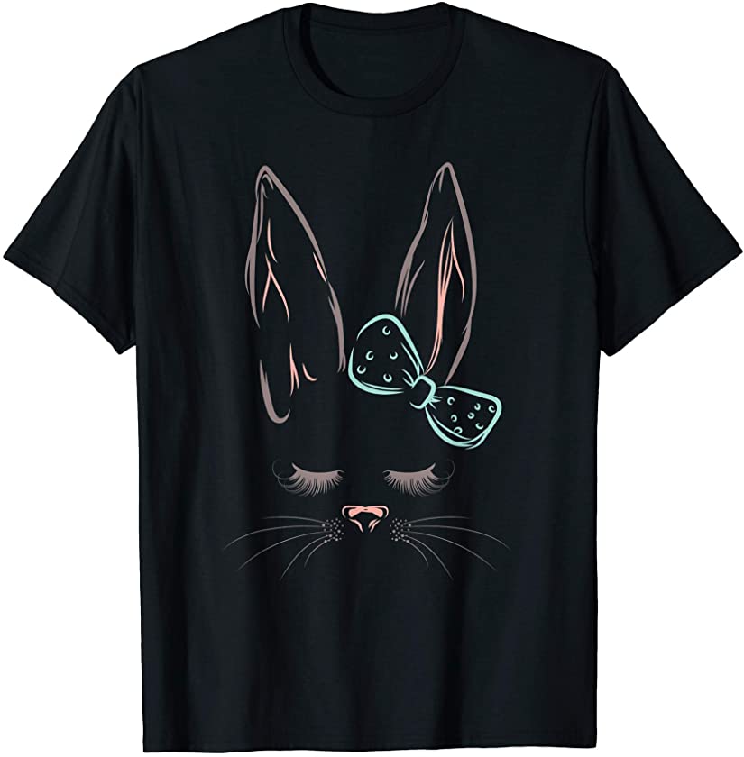 Womens Bunny Ears TShirt – Easter Rabbit Girly Tee T-Shirt