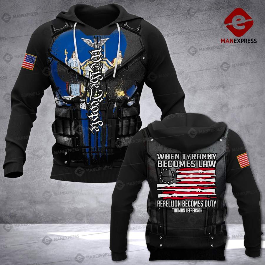 New York Three percenter – Patriots 3% 3D Printed Hoodie WTBL