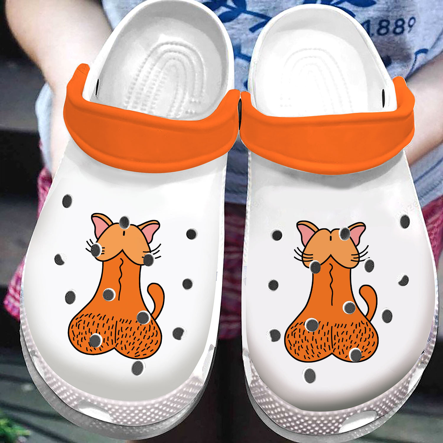 Custom Name Cat Funny Dick Clog Shoes #Dh