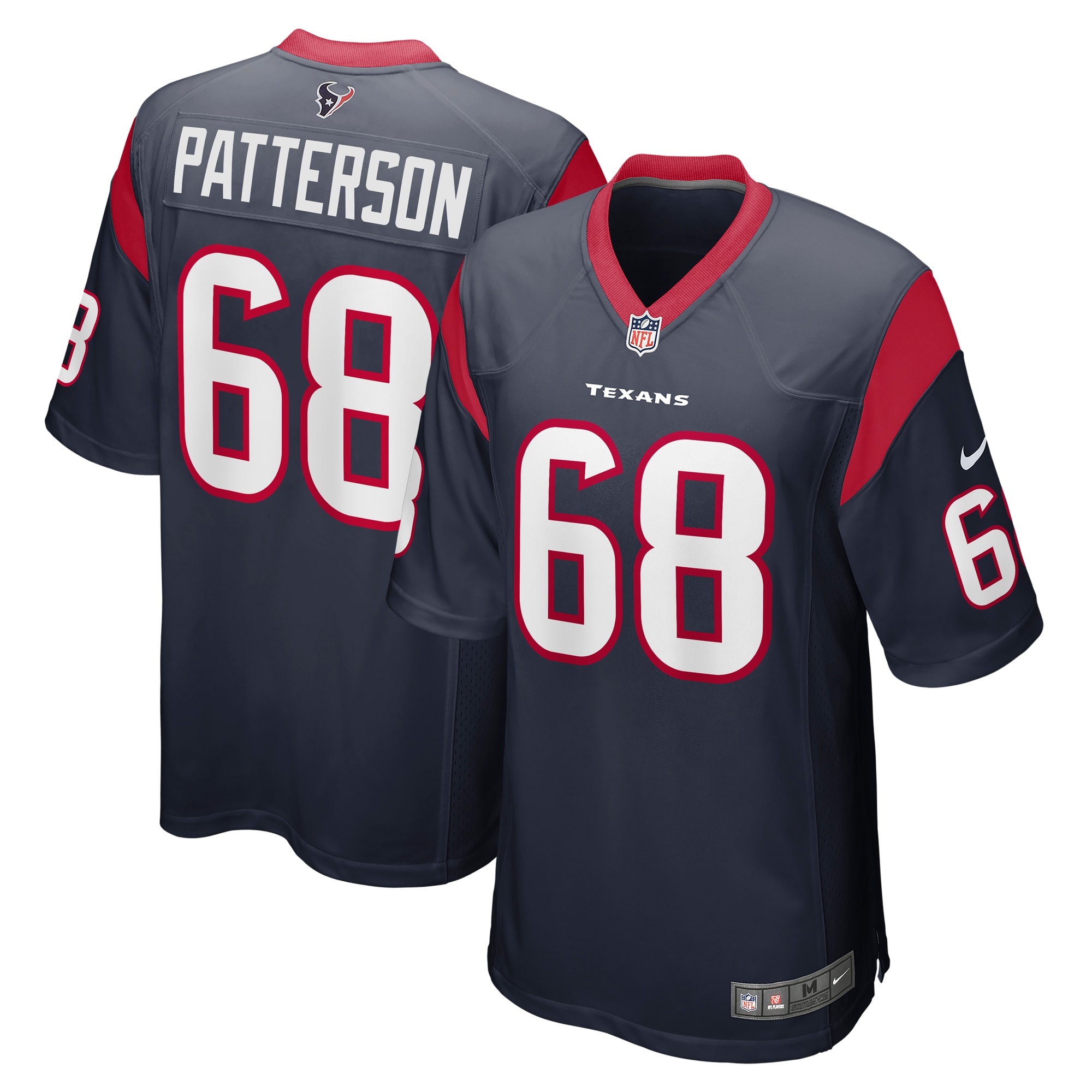 Men’s Houston Texans Jarrett Patterson Navy Team Game Jersey