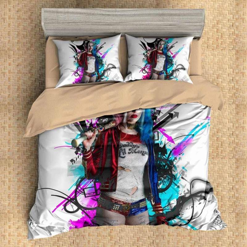 3D Customize Harley Quinn Bedding Set Duvet Cover Set Bedroom Set Bedlinen