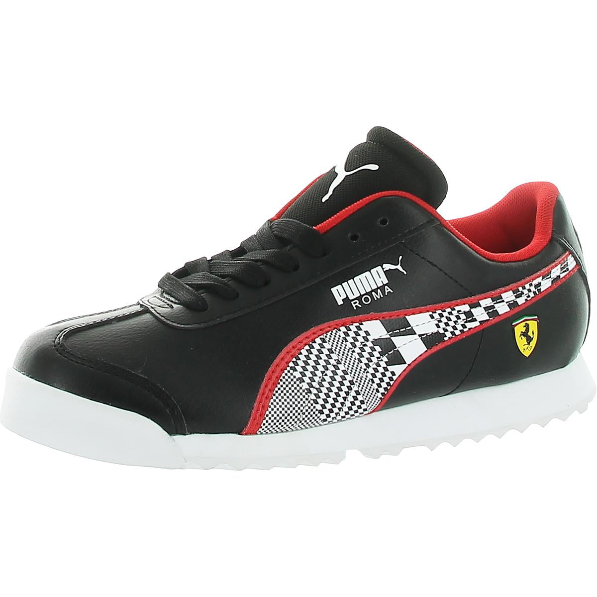 Ferrari Roma  Boys Lifestyle Checkered Fashion Sneakers