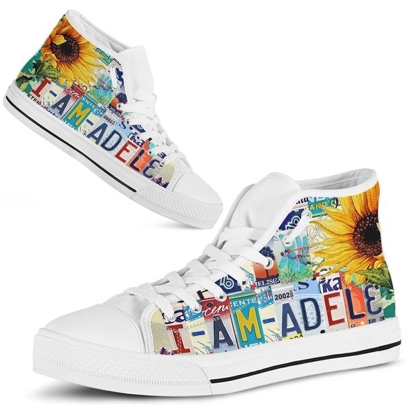 Adele License Plate High Top Shoes HT303