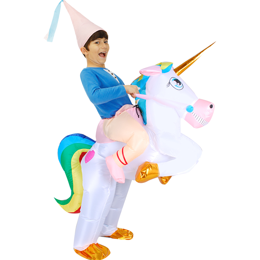 Anime Purim Mascot Unicorn Inflatable Costume Halloween Cosplay Costumes Christmas Carnival Party Dress Suit for Adult Kids alx