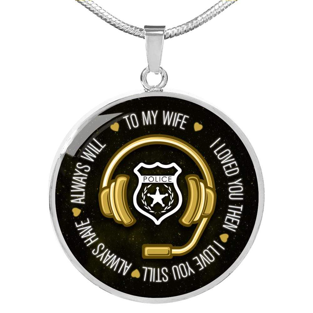 Thin Blue Line X Thin Gold Line Couple – To My Wife Personalized Circle Luxury Necklace