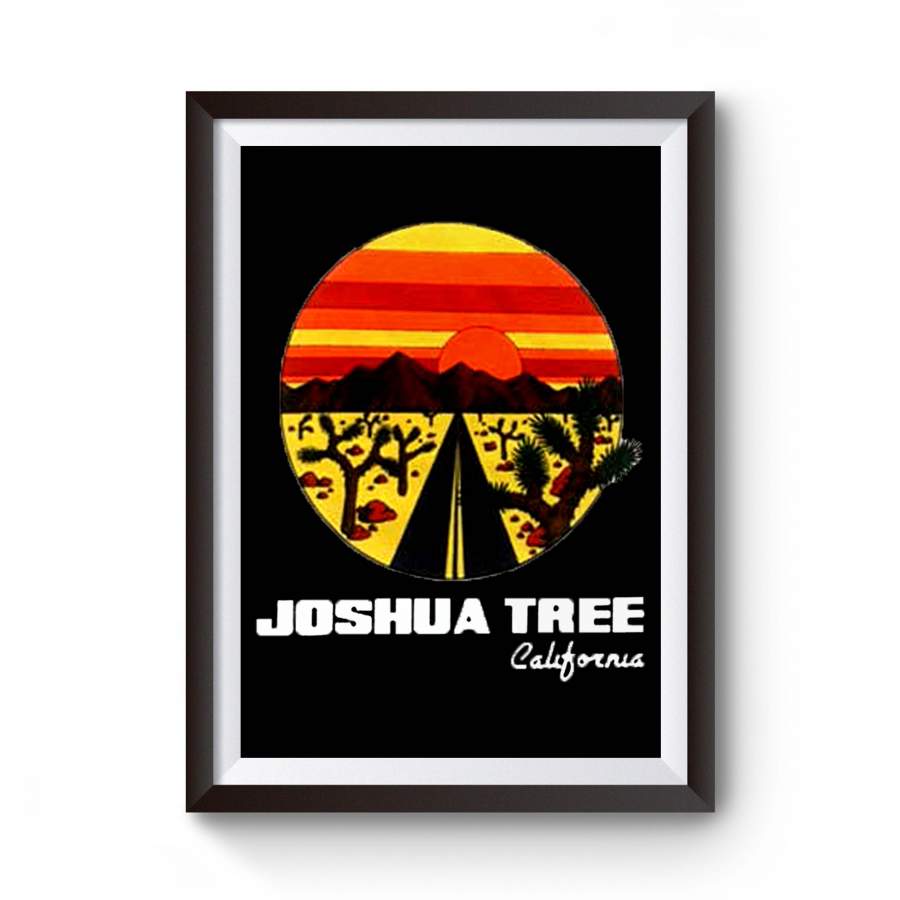 Joshua Tree California Ringer 70s 80s Vintage Inspired Graphic Poster