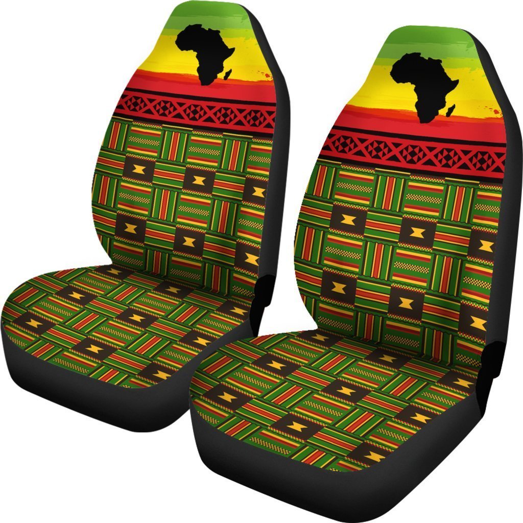 Greek Life Car Seat Covers – Ghanaian Pattern Kente J5