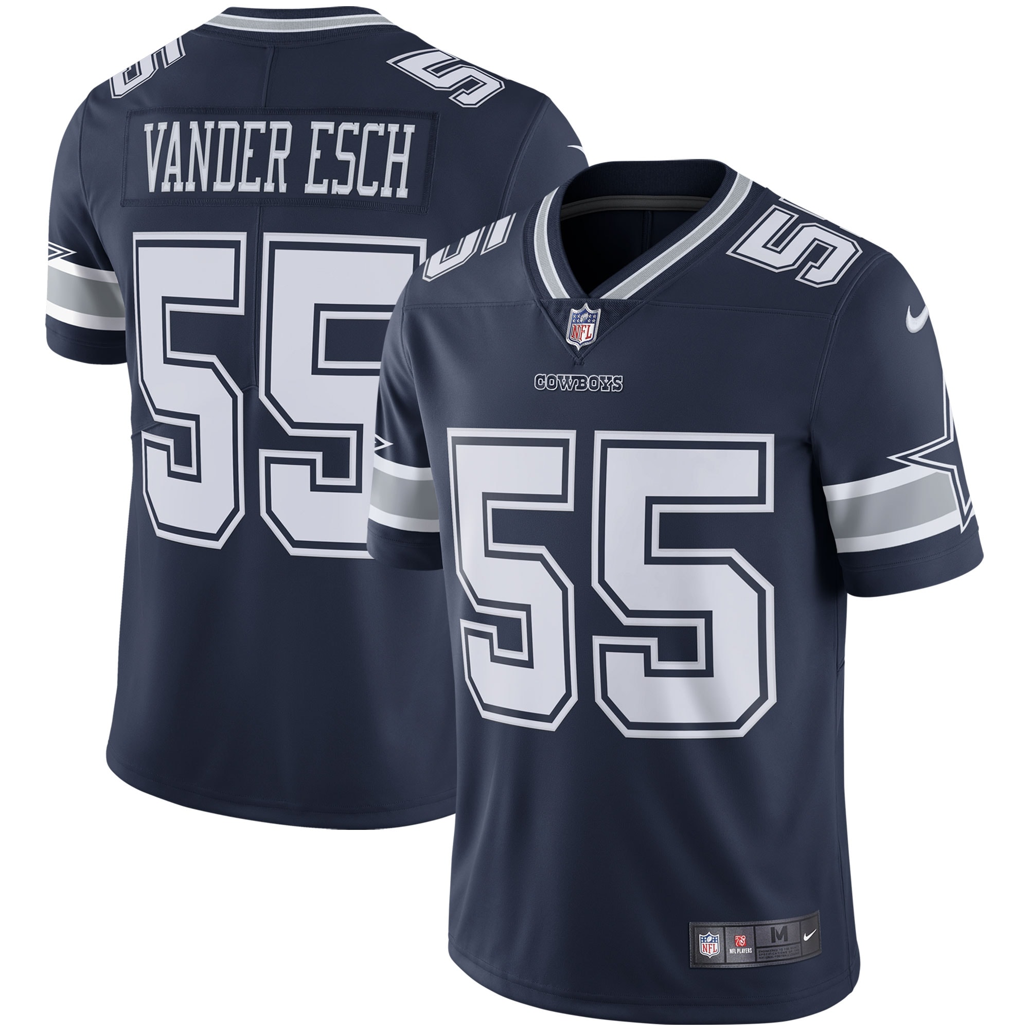 Men’s Dallas Cowboys Leighton Vander Esch Navy Vapor Limited Player Jersey