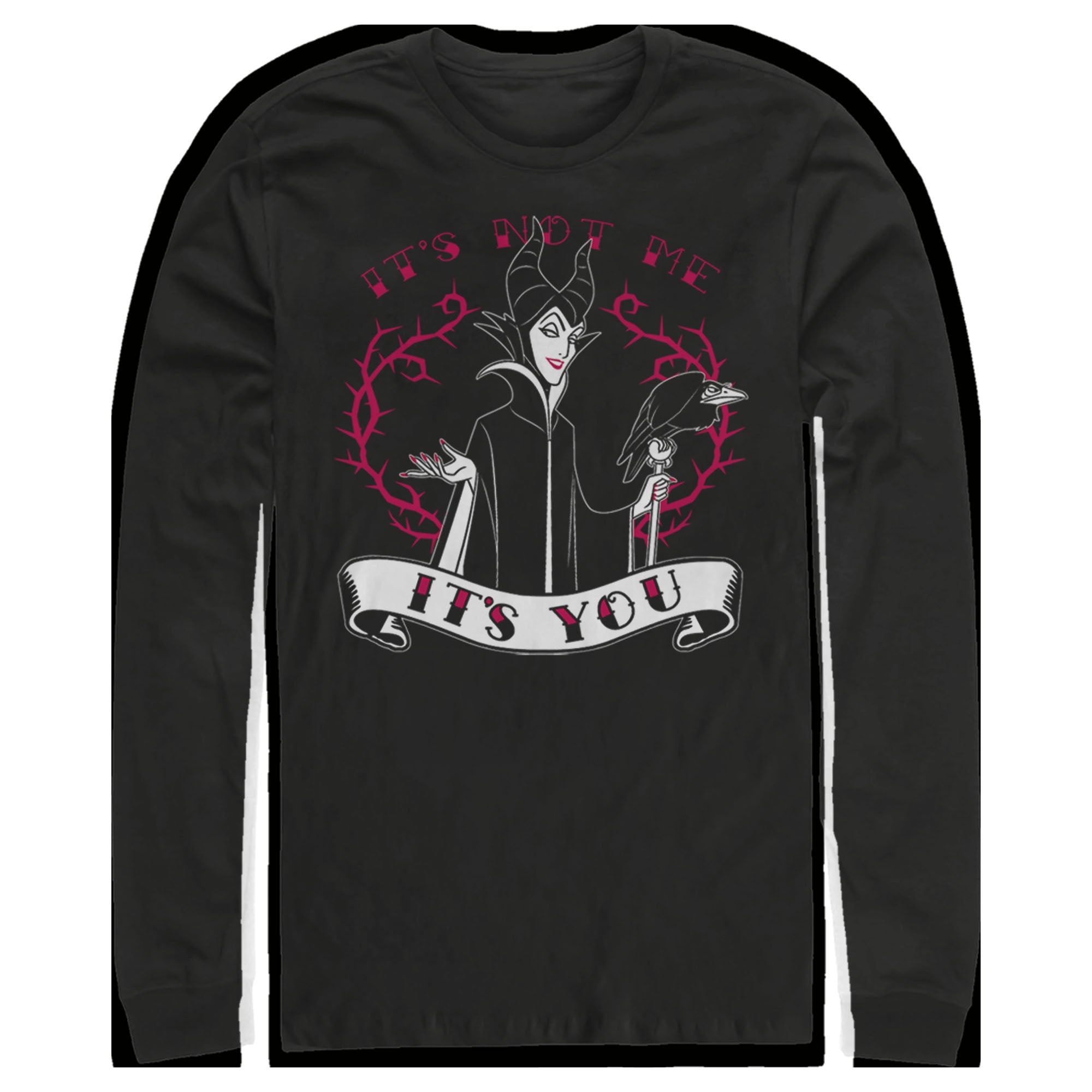 Men’S Sleeping Beauty Maleficent Valentine’S Day It’S Not Me, It’S You Long Sleeve Shirt