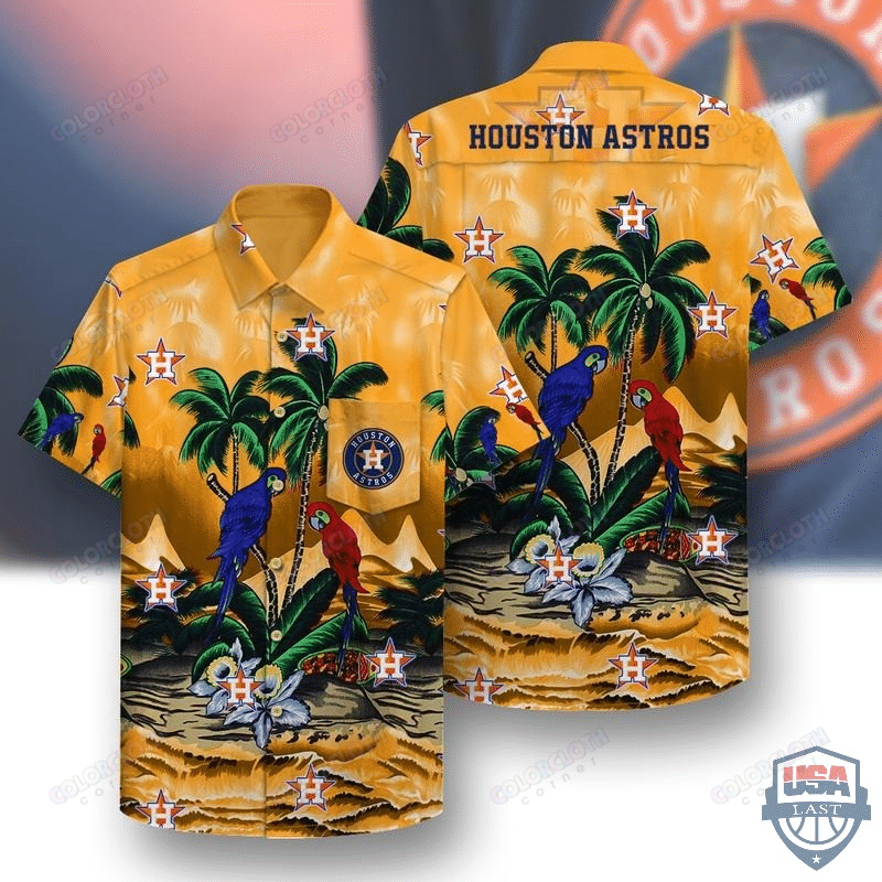 Houston Astros Parrots Couple Hawaii Shirt Ha10430