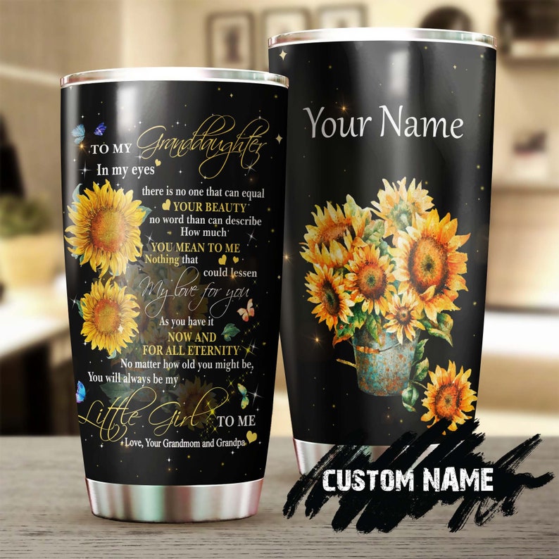 Nothing Could Lessen My Love Personalized Tumbler-Granddaughter Tumbler-Birthday Gift Christmas Gift For Granddaughter From Grandma Grandpa