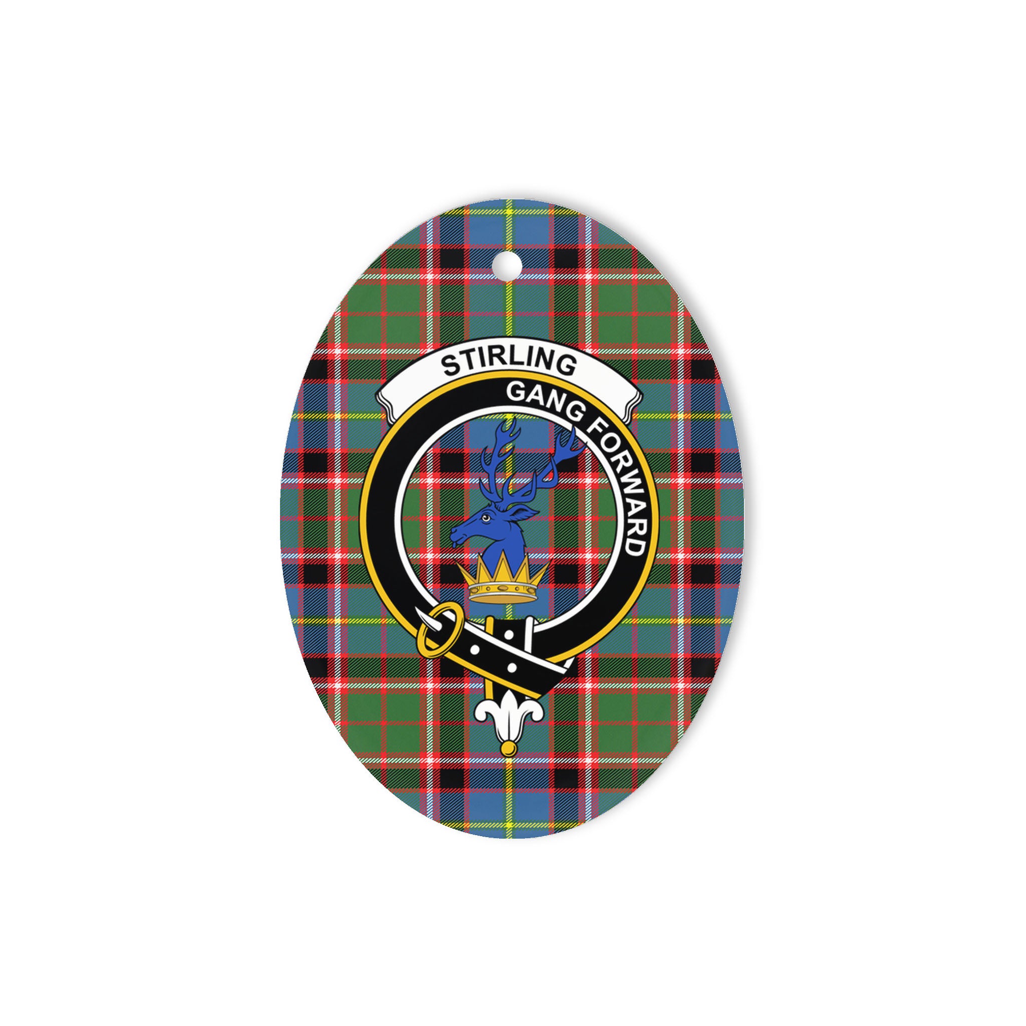 Stirling Of Cadder Scottish Clan Plaid Ornament Gift. Christmas Tree Ornament Stirling Of Cadder Clan Tartan Ornament Great Christmas Ornaments Gift Oval Ornament