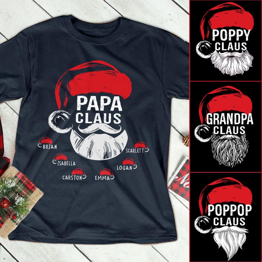 Papa Claus Shirt, Grandpa Santa Claus Shirt, Christmas Shirt