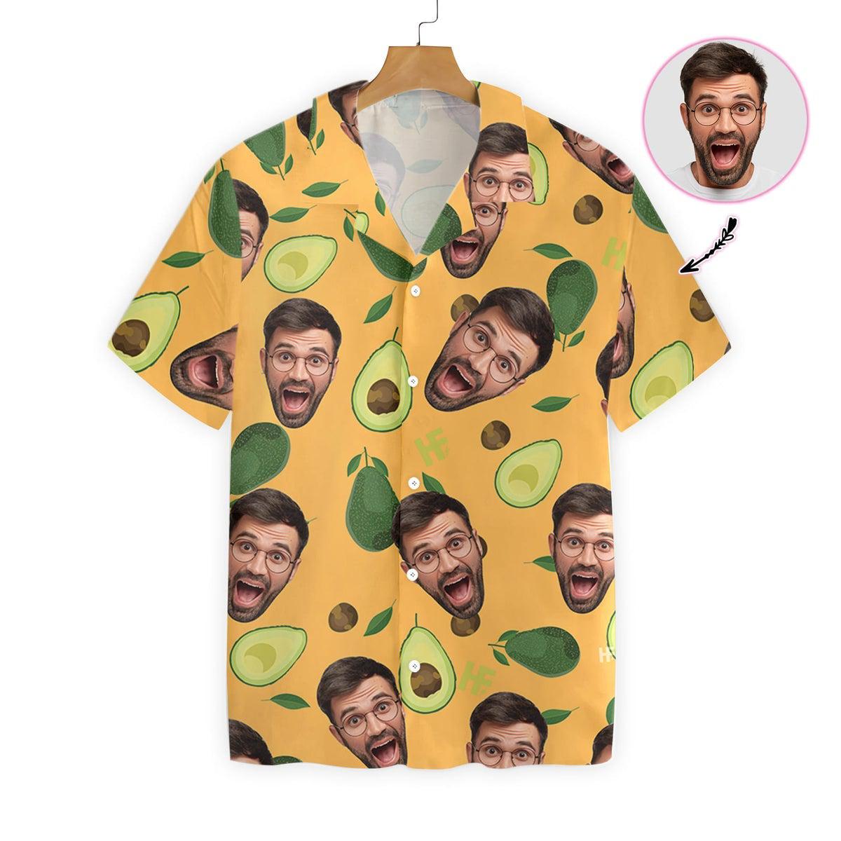 Funny Face Custom Photo Hawaii Shirt For Men Women Ha79313