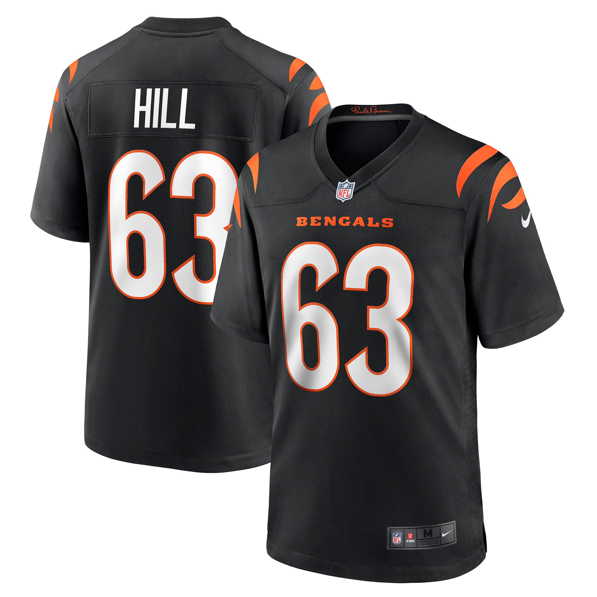 Men’s Cincinnati Bengals Trey Hill Black Game Jersey