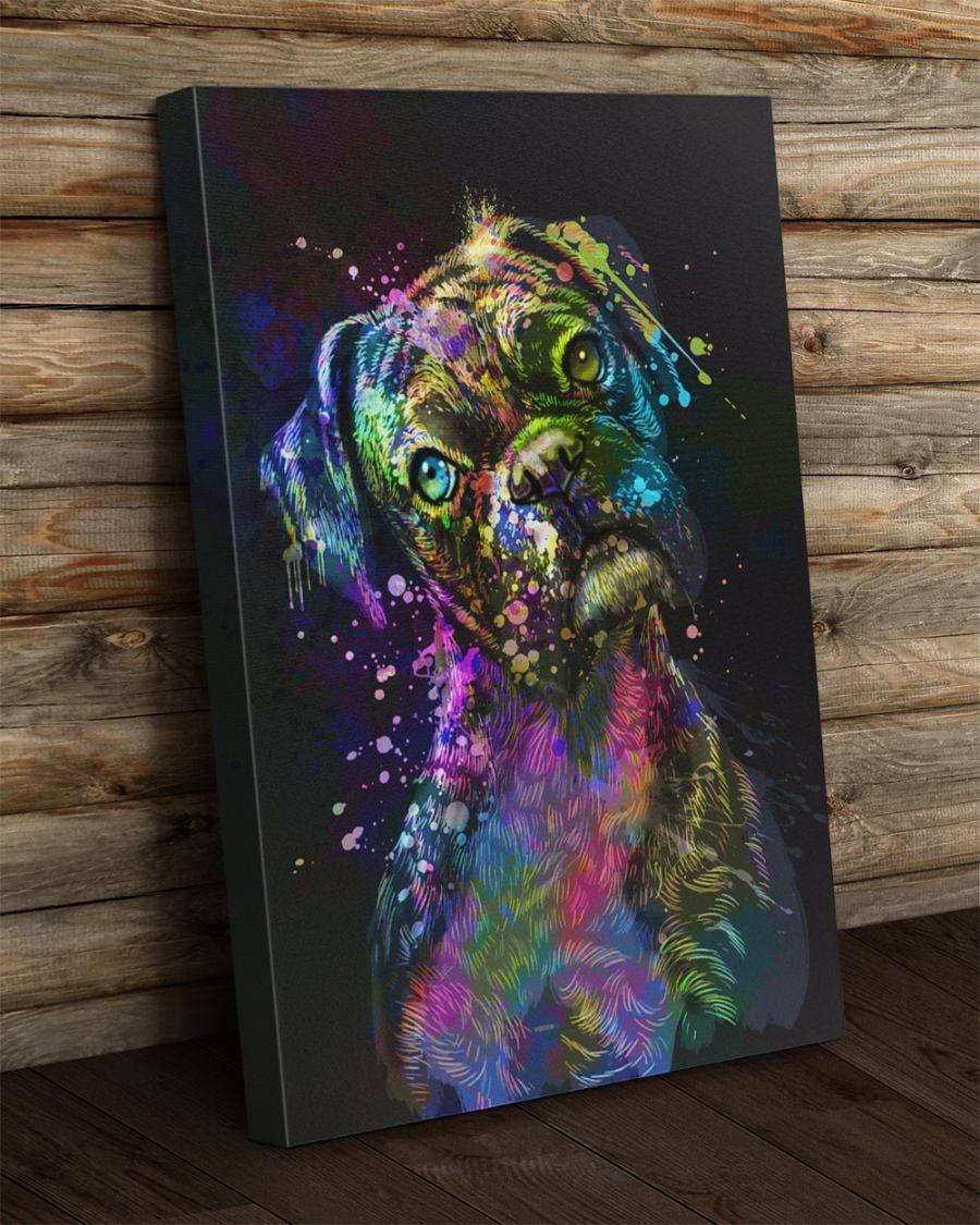 Boxer Color Canvas Gift for Friend Birthday Gift Warm Home Decor Wall Art Visual Art