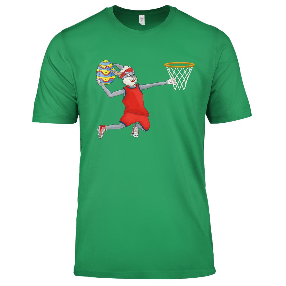 Bunny Basketball Player Happy Easter Kids Premium T Shirts