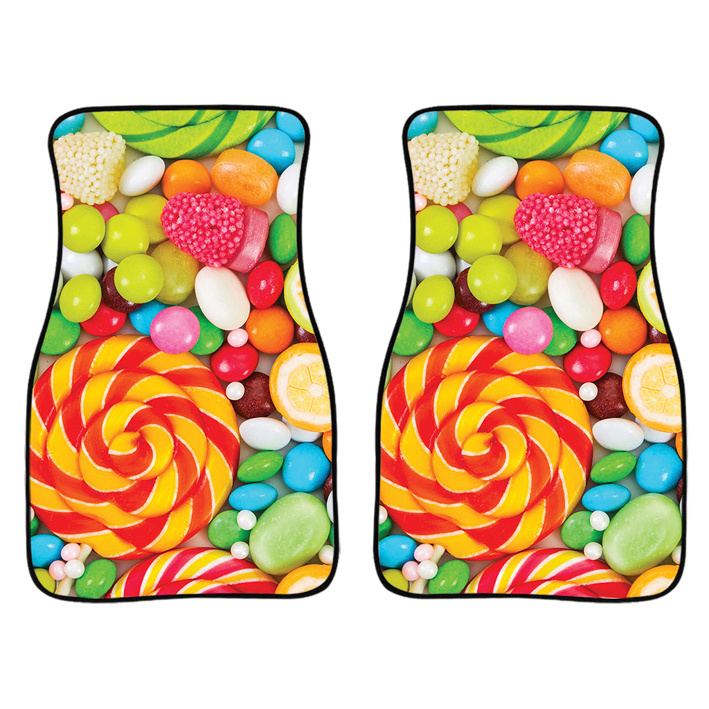 Colorful Lollipop And Candy Print Front Car Floor Mats