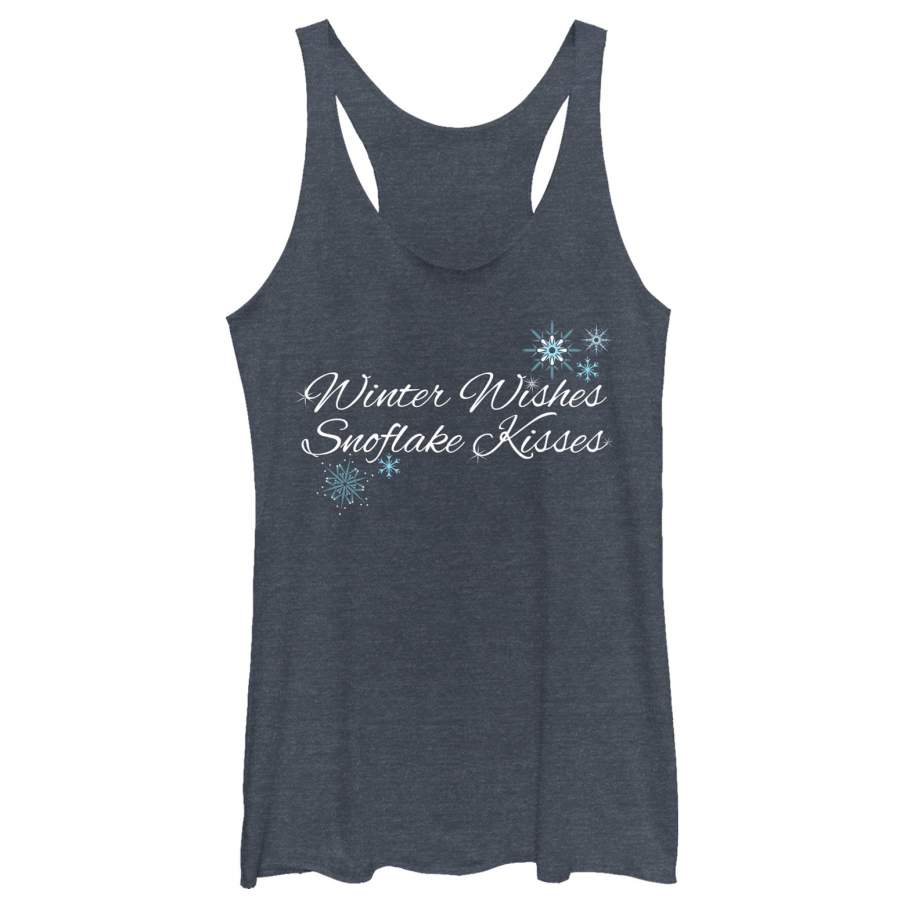 CHIN UP Women’s Winter Wishes & Snowflake Kisses  Racerback Tank