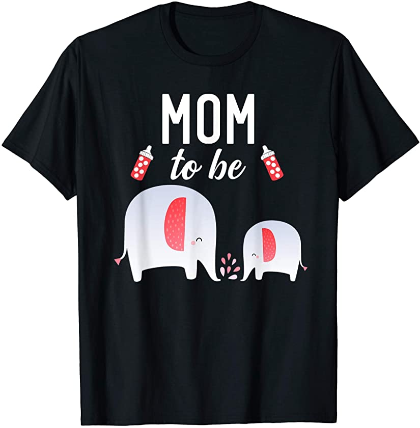 Mom To Be Elephant Baby Shower For Girl T-Shirt