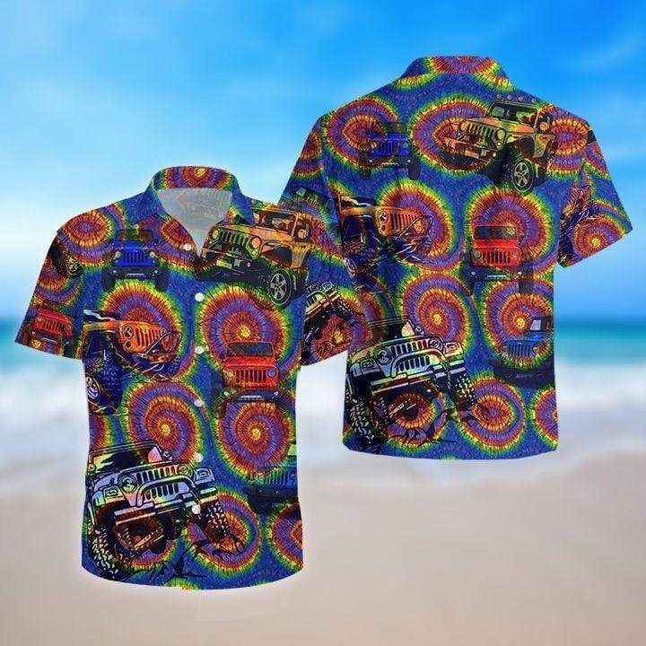 High Quality Jeep Tie Dye Aloha Hawaii Shirts Ha95998